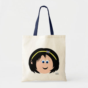 Tote Bag Kapskids Face Cheveux Noir Blue Eyed Girl