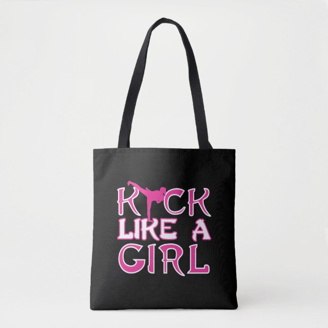 Tote Bag Karate Kickboxing Girl Fighter (Devant)