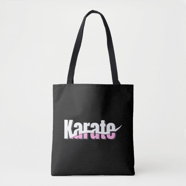 Tote Bag Karate Martial Arts Girl Rose (Devant)