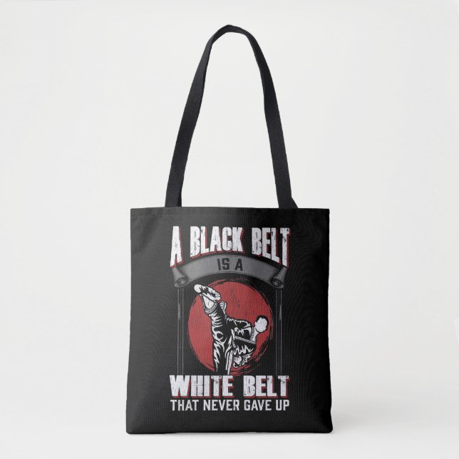 Tote Bag Karate Taekwondo Black Belt Martial Arts Fighter (Devant)