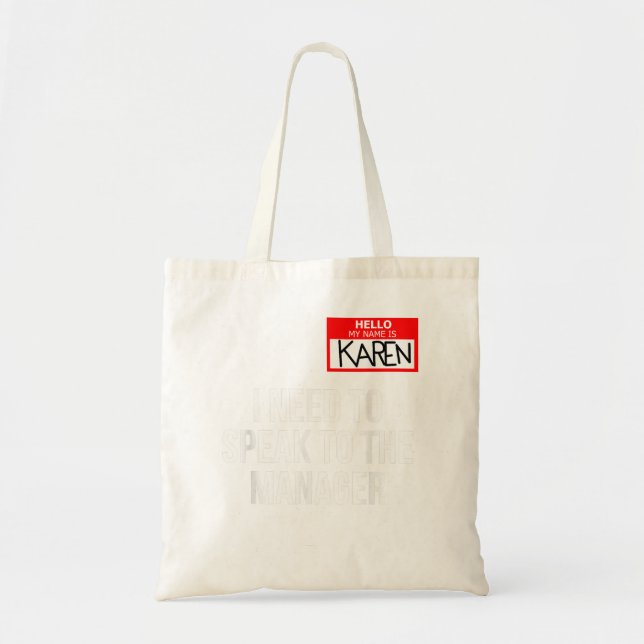 Tote Bag Karen Halloween Costume Parle Au Gestionnaire Sayi (Devant)