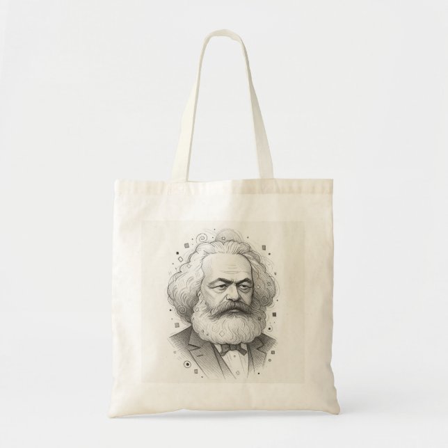 Tote Bag Karl Marx Portrait design (Devant)
