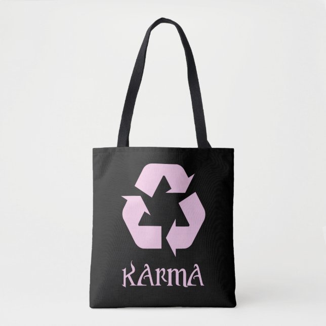 Tote Bag Karma Recycle Ce Qui Se Passe Autour De Nous (Devant)