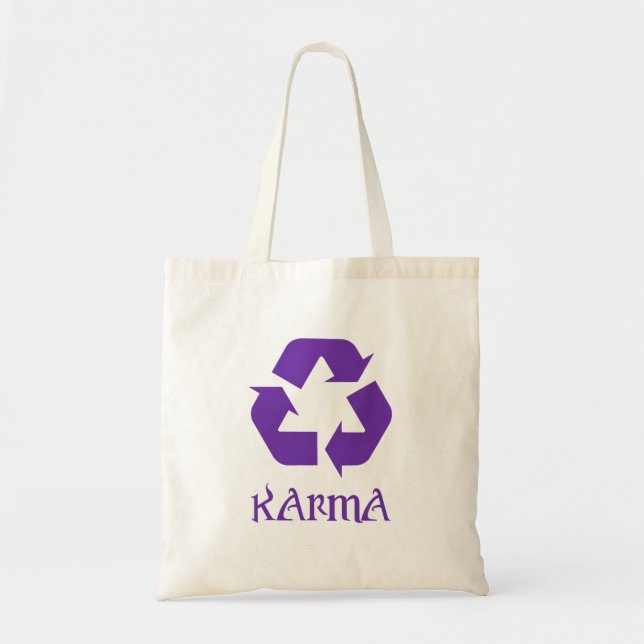 Tote Bag Karma Recycle Ce Qui Se Passe Autour De Nous (Devant)