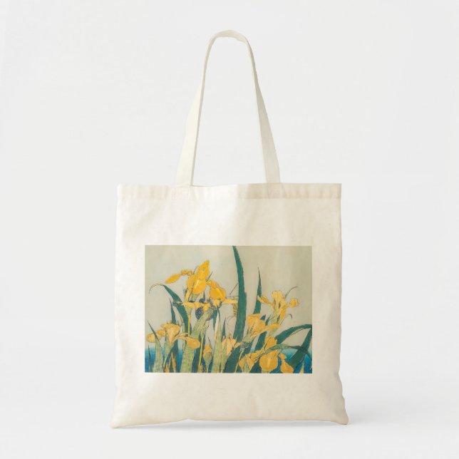 Tote Bag Katsushika Hokusai - Grasshopper et Iris (Devant)
