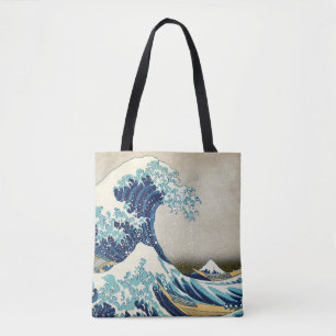 Tote Bag Katsushika Hokusai - La Grande vague au large de K