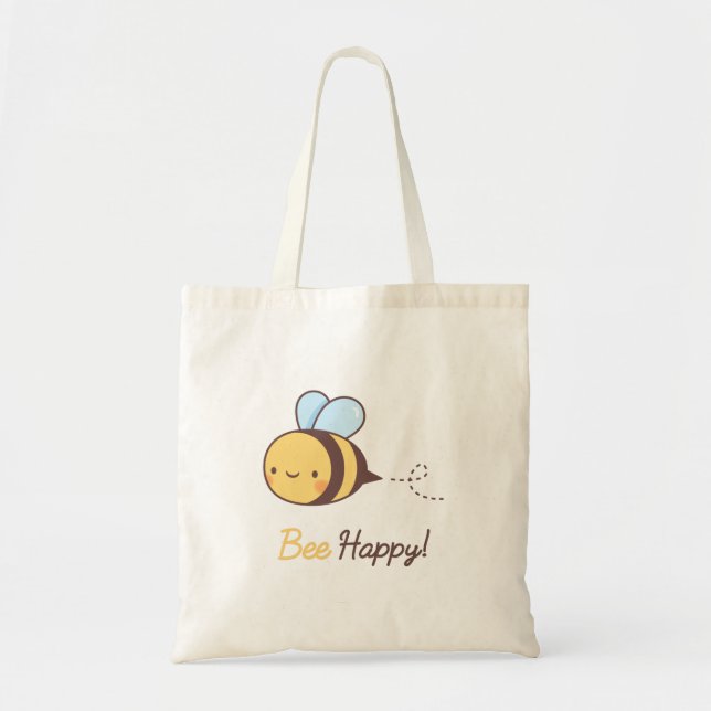 Tote Bag Kawaii Bee Heureuse Pour Elle (Devant)