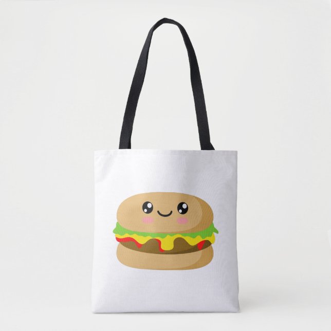 Tote Bag Kawaii Burger (Devant)
