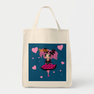 Tote Bag Kawaii Girl PinkyP - princesse du bal