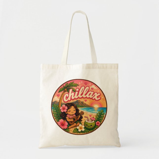 Tote Bag Kawaii Hawaii - Citation mignonne (Devant)