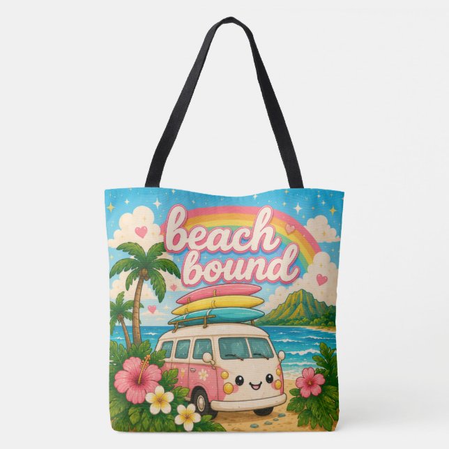 Tote Bag Kawaii Hawaii - Citation mignonne (Dos)