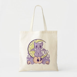 Tote Bag Kawaii Pastel Goth Cute Chat Déplaisant Et Skul