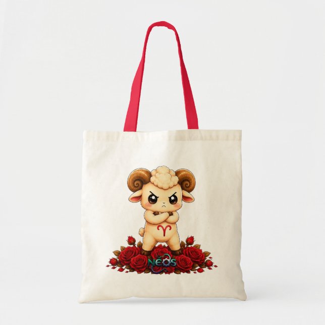 Tote Bag Kawaii Zodiac Neos Bélier (Devant)