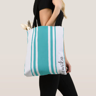 Tote Bag Kawika Monogramme Rayures Minimaliste