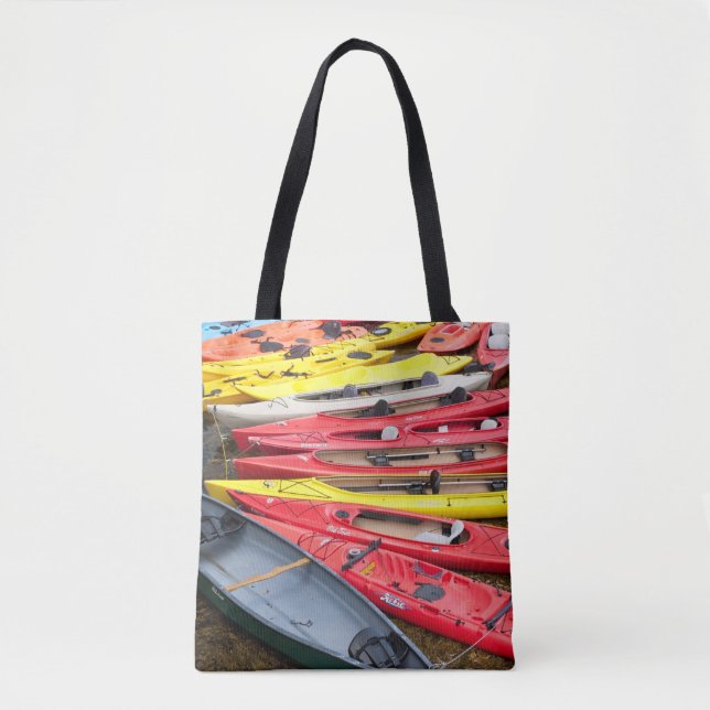 Tote Bag Kayaks coloré (Devant)
