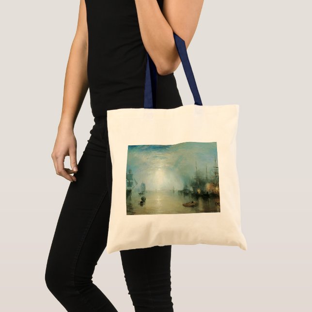 Tote Bag Keelmen embarquant du charbon au clair de lune par (Devant (produit))
