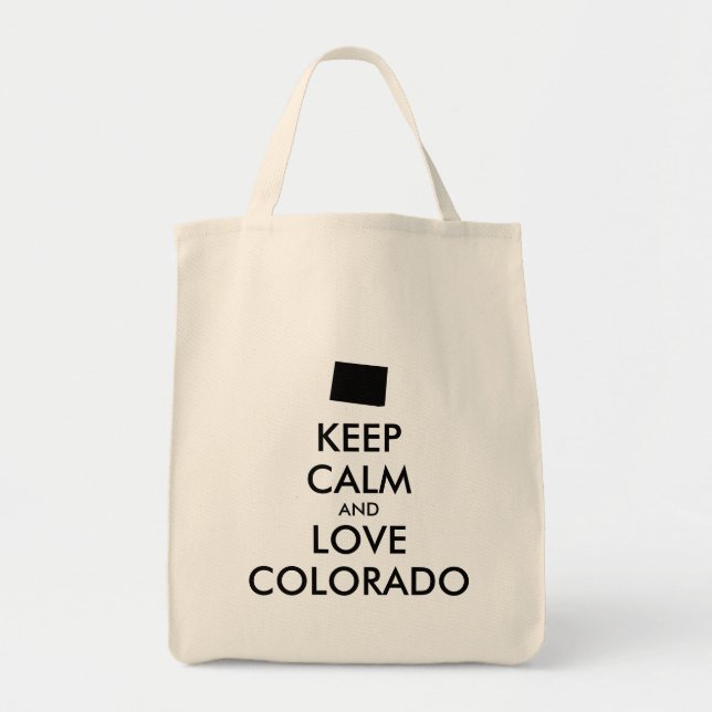 Tote Bag KEEP CALM et LOVE COLORADO personnalisables (Devant)
