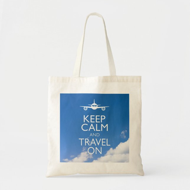 TOTE BAG KEEP CALM ET TRAVEL (Devant)