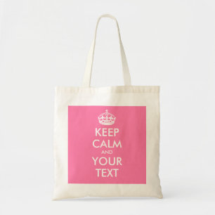 Tote Bag KEEP CALM personnalisé et VOTRE TEXTE - mots blanc