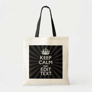 Tote Bag KEEP CALM personnalisé et votre texte sur Sunburst