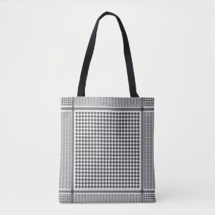 Tote Bag Keffiyeh noir et blanc