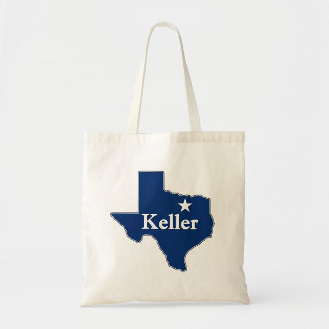 Tote Bag Keller, Texas Lone Star State Map Cute K-Town (Devant)