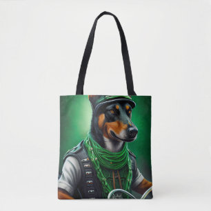 Tote Bag Kelpie australienne conduite vélo St. Patrick's Da