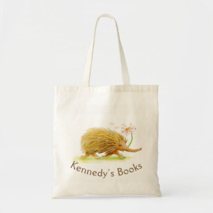 Tote Bag Kennedy Echidna whimsy nom de bibliothèque