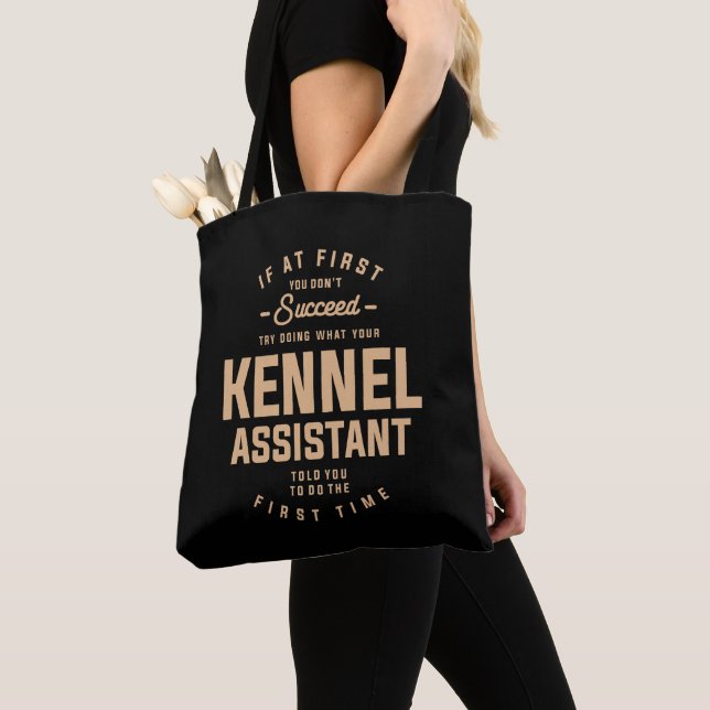 Tote Bag Kennel Assistant Profession d'emploi amusante (De près)