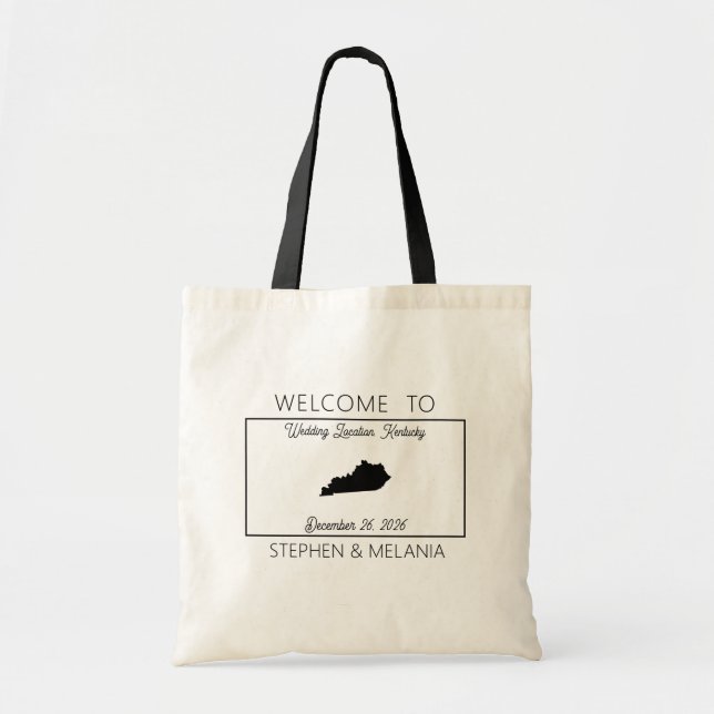 Tote Bag Kentucky Invités Bienvenue Mariage (Devant)