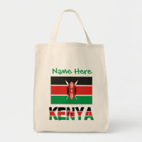 Kenya et drapeau kenyan carrelé avec votre nom