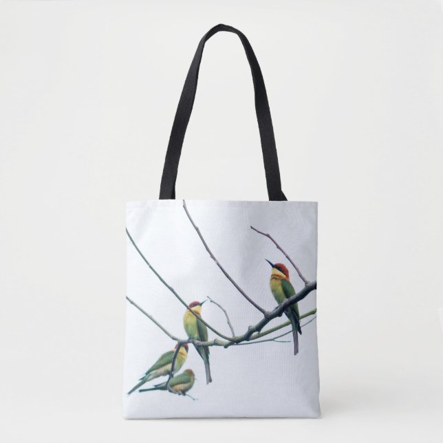Tote Bag Kérala indien exotique Oiseaux d'abeille-mangeurs  (Devant)