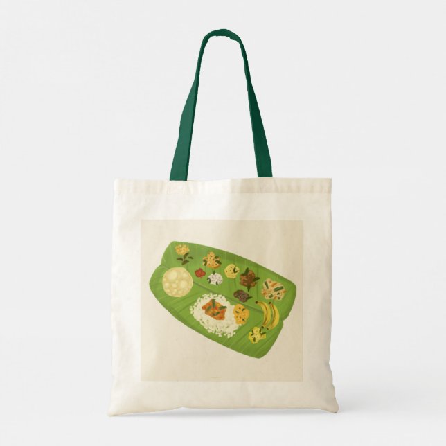 Tote Bag Kerala Sadya Banana Leaf Meal illustration  (Dos)