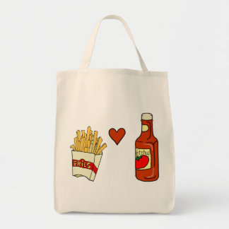 Tote Bag Ketchup d'amour de pommes frites