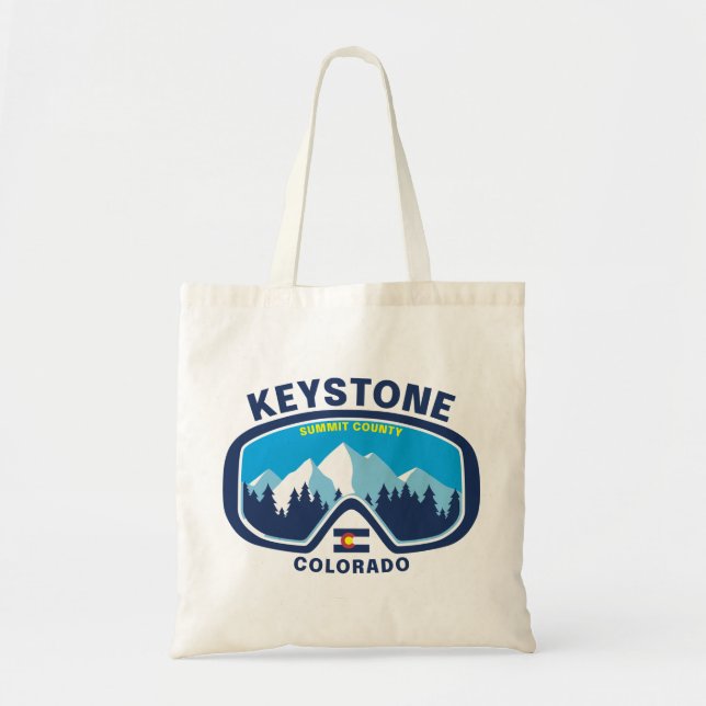 Tote Bag Keystone Colorado Mountain Ski Goggings (Devant)