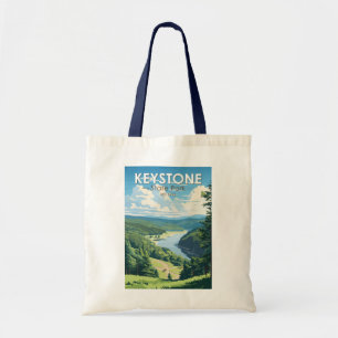 Tote Bag Keystone State Park Pennsylvania Travel Vintage