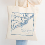 Tote Bag Kiawah Island SC Marine Blue Wedding Favoriser Bie<br><div class="desc">Merci à vos invités avec cet élégant sac fourre-tout de mariage bleu marine sur la carte de la Caroline du Sud, parfait pour une célébration de l'île de Kiawah. Que vous soyez mariage au Ocean Course, au Sanctuaire ou à Mingo Point, cet élégant fourre-tout allie élégance méridionale et charme côtier....</div>