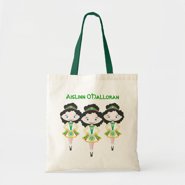 Tote Bag KIDLETS irish danseur école de danse coiffure noir (Devant)