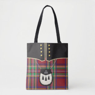 Tote Bag kilt écossais fourre-tout