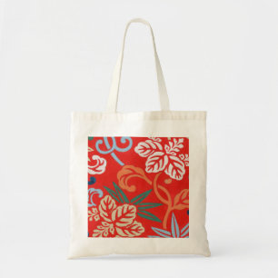 Tote Bag Kimono japonais kimono rouge design floral