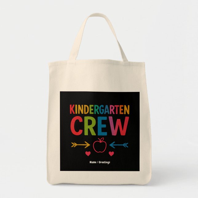 Tote Bag Kinder Crew Funny Kindergarten Fun Retour À L'Écol (Devant)