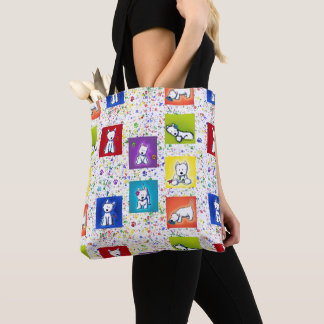 Tote Bag KiniArt Flowerbox Westies