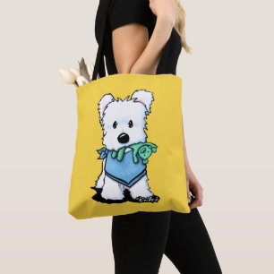 Tote Bag KiniArt Westie avec Teddy Bear Fourre-tout