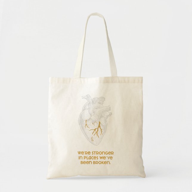 Tote Bag Kintsugi Stronge quand Broken Japonais Pottery Rep (Devant)