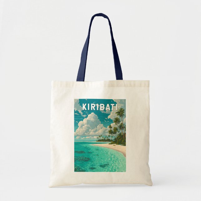 Tote Bag Kiribati Illustration Travel Art Vintage (Devant)