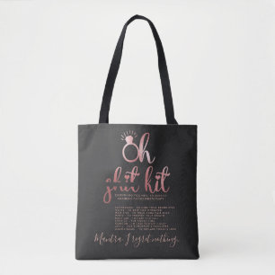 Tote Bag Kit de célibataire en or rose personnalisé