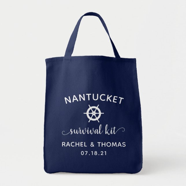 Tote Bag Kit de survie | Accueil de mariage de destination (Devant)