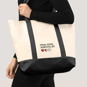 Tote Bag Kit de Survie du Boss Final Drôle de Joueur