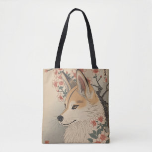 Tote Bag Kitsune & cherry blossom