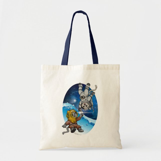 Tote Bag Kitties maritimes et spatiales - Avantages PACR (Devant)